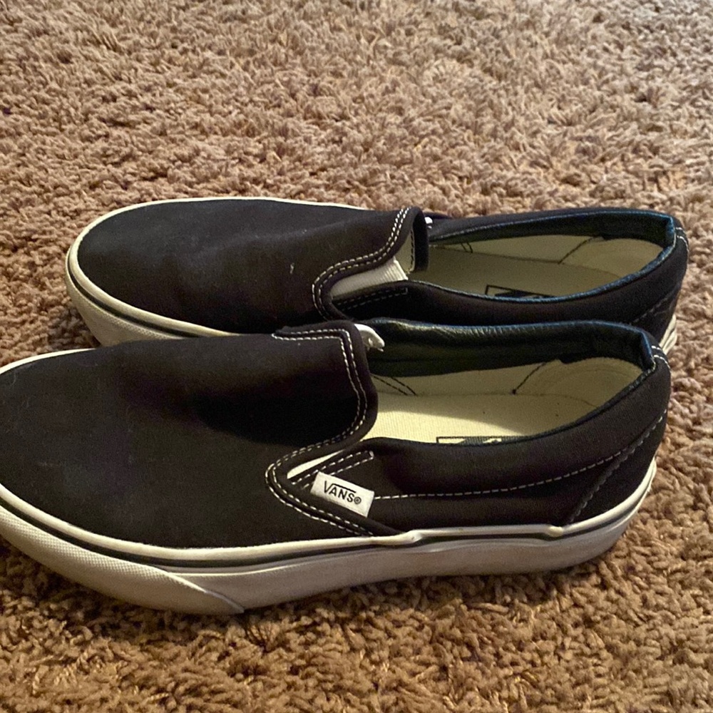 Black and white Vans